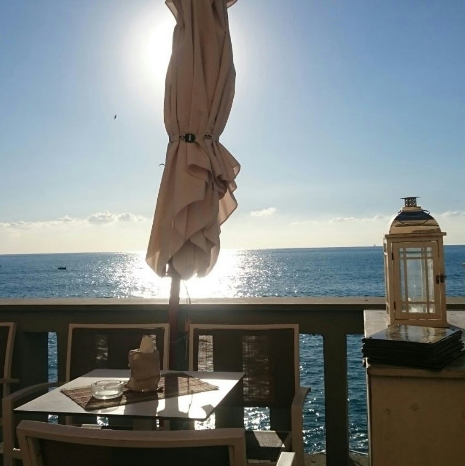 La terrazza di Camogli affacciata sul mare